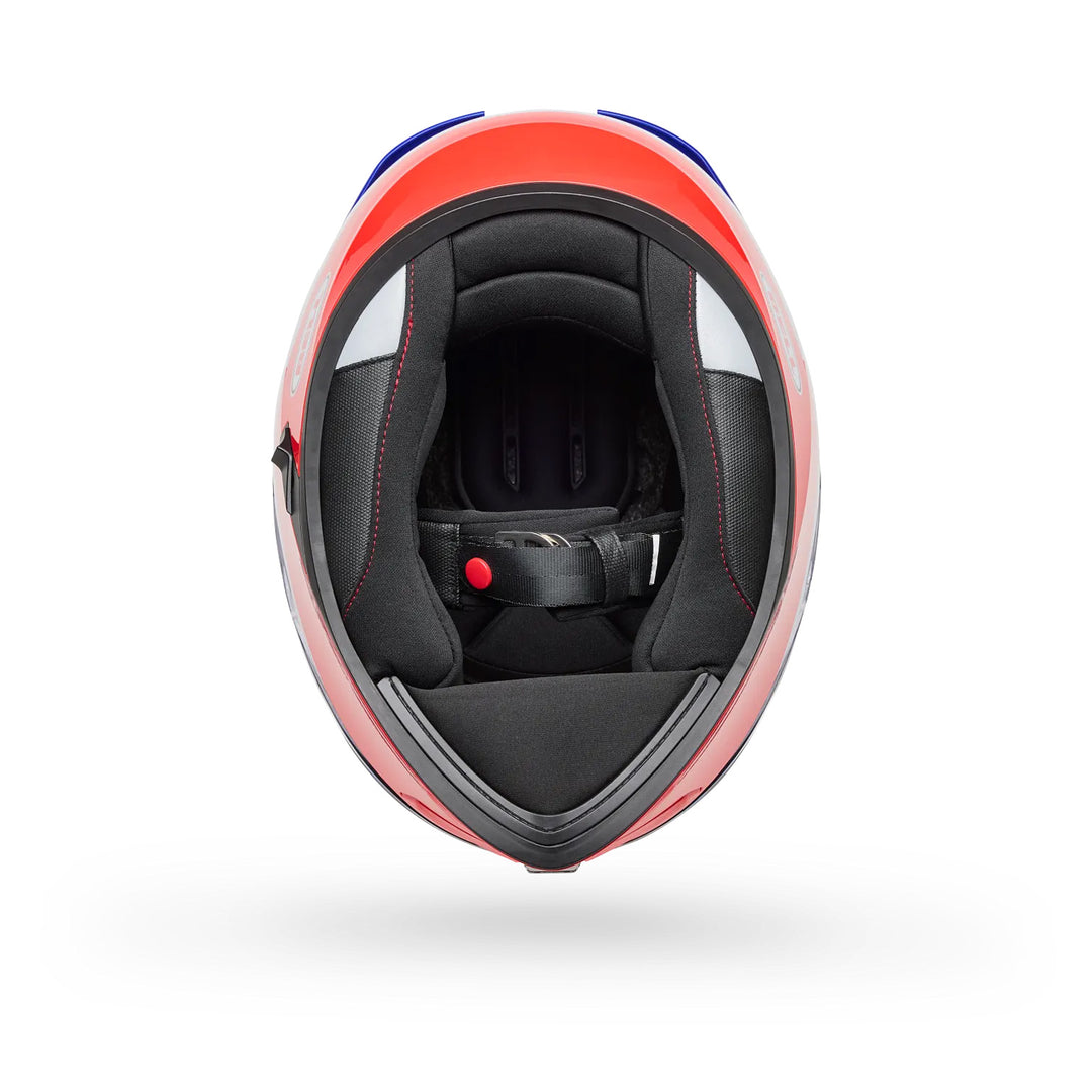 Bell Lithium Motion Helmet Blue/Red - Bottom Up View