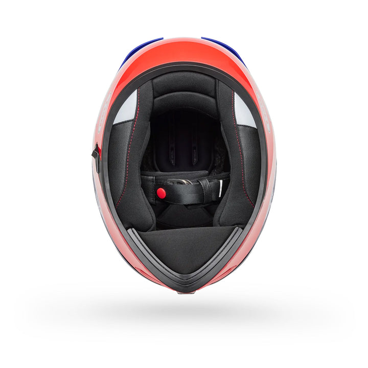 Bell Lithium Motion Helmet Blue/Red - Bottom Up View