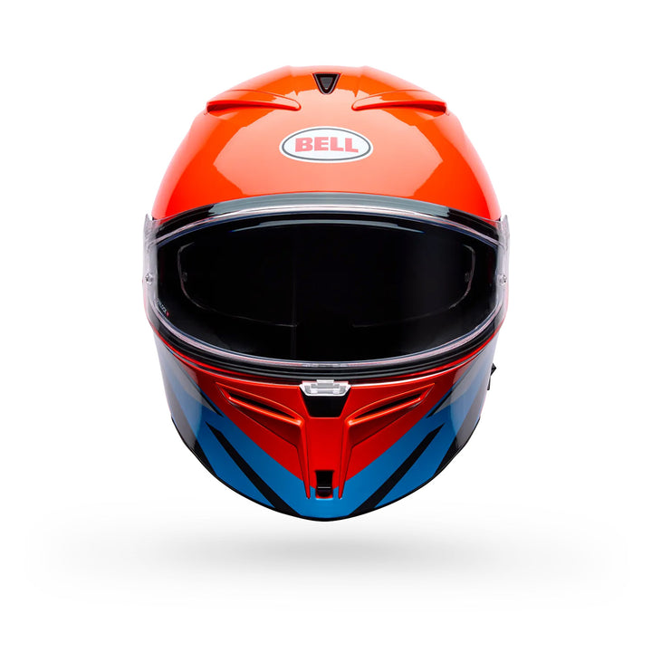 Bell Lithium Nova Helmet Orange/Blue - Front View