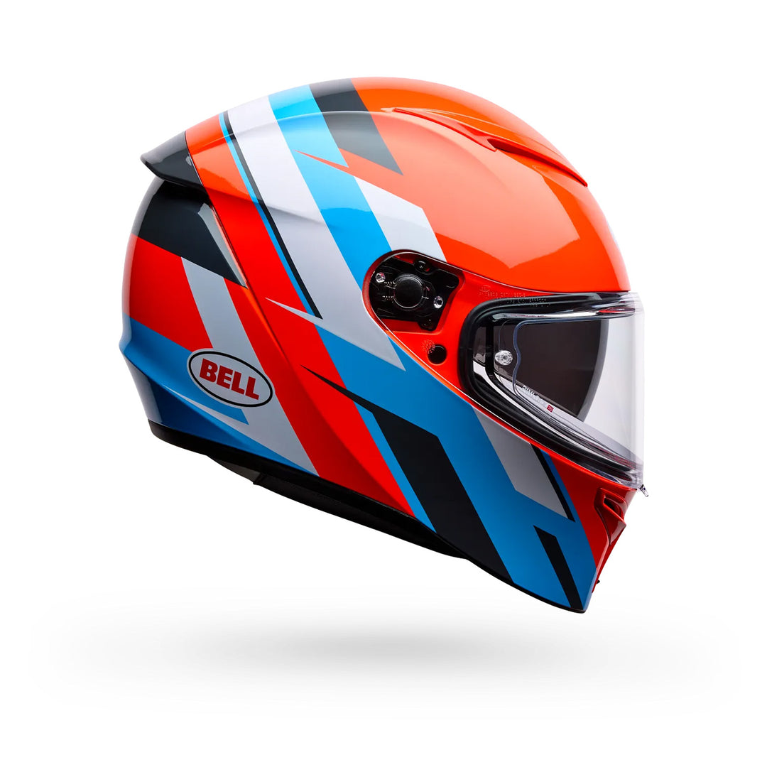 Bell Lithium Nova Helmet Orange/Blue - Right Side View