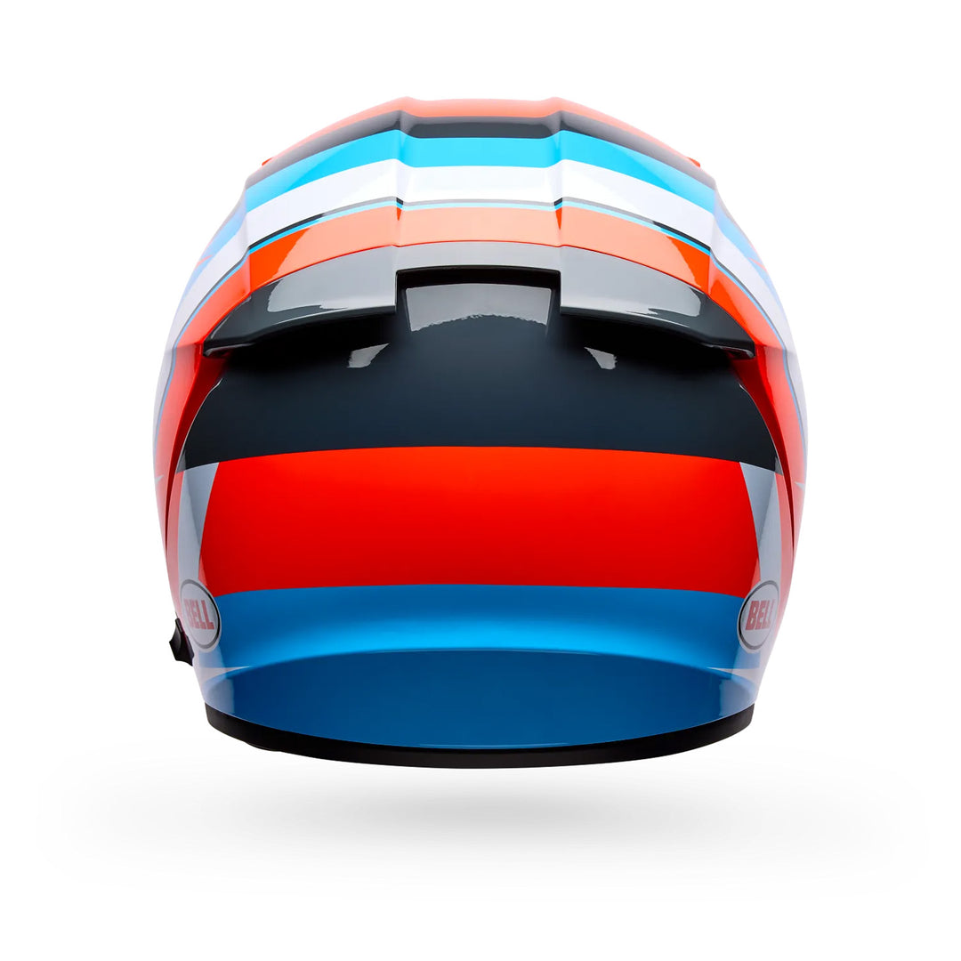Bell Lithium Nova Helmet Orange/Blue - Rear View