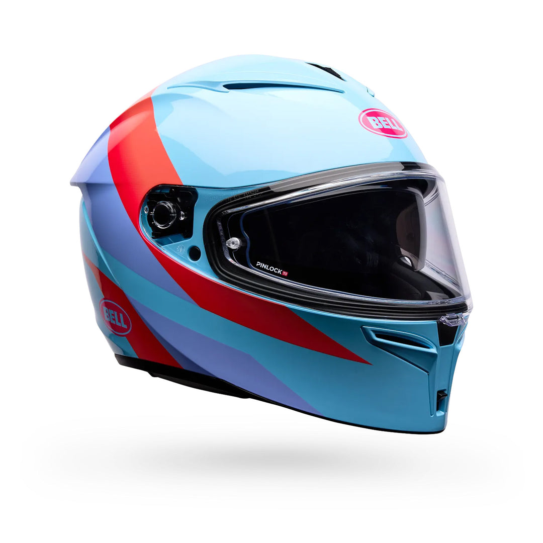 Bell Lithium Passion Helmet Blue/Pink - Front Right Side View