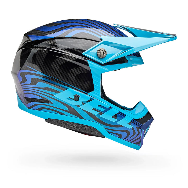 Bell Moto-10 Spherical Cortex Helmet Gloss Blue - Right Side View