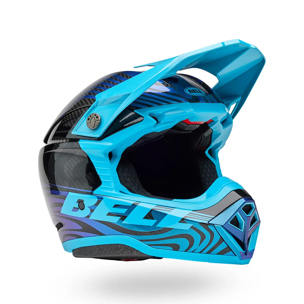 Bell Moto-10 Spherical Cortex Helmet Gloss Blue - Front Right Side View