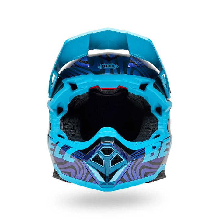 Bell Moto-10 Spherical Cortex Helmet Gloss Blue - Front View