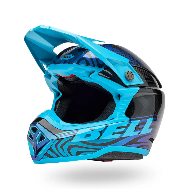 Bell Moto-10 Spherical Cortex Helmet Gloss Blue - Front Left Side View