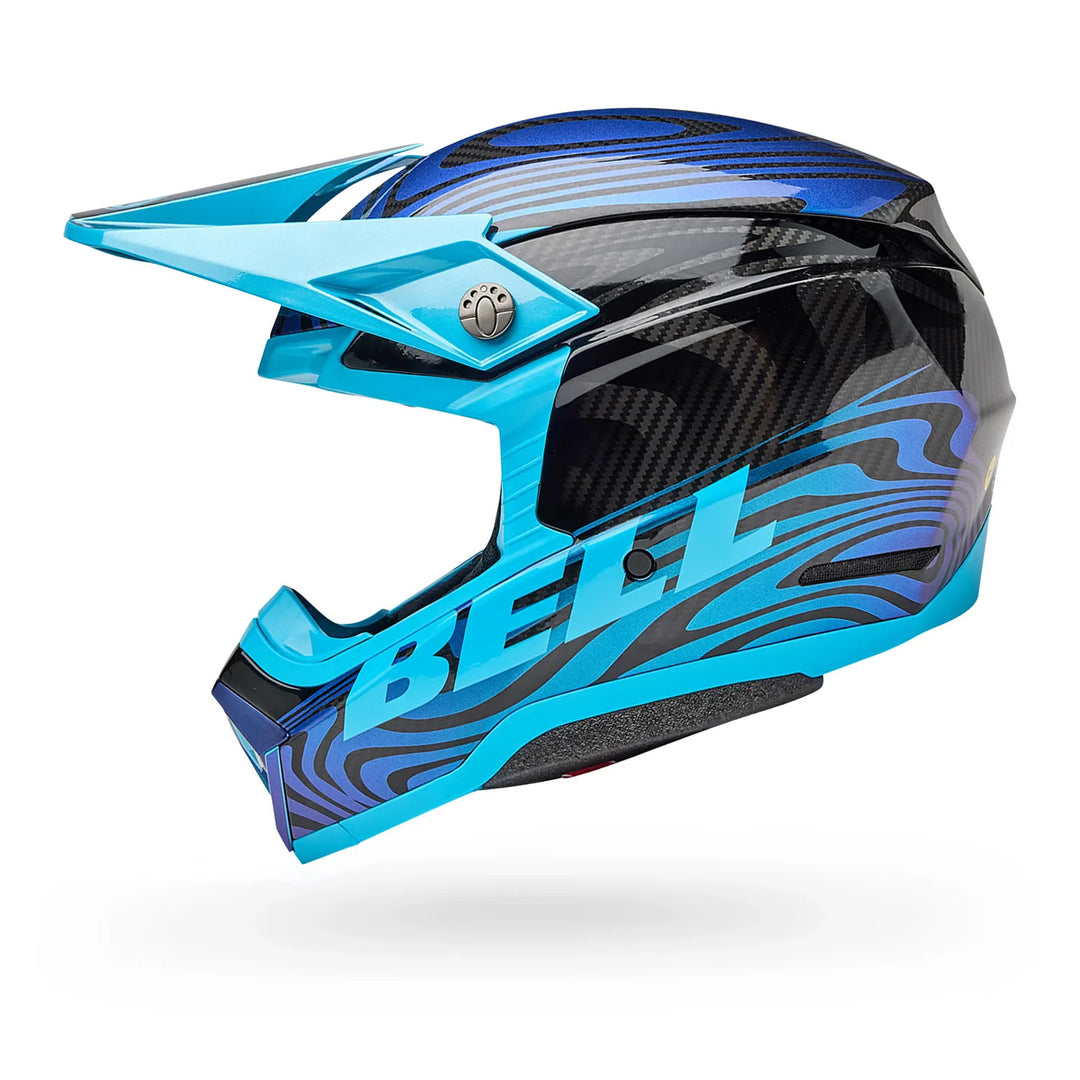 Bell Moto-10 Spherical Cortex Helmet Gloss Blue - Left Side View
