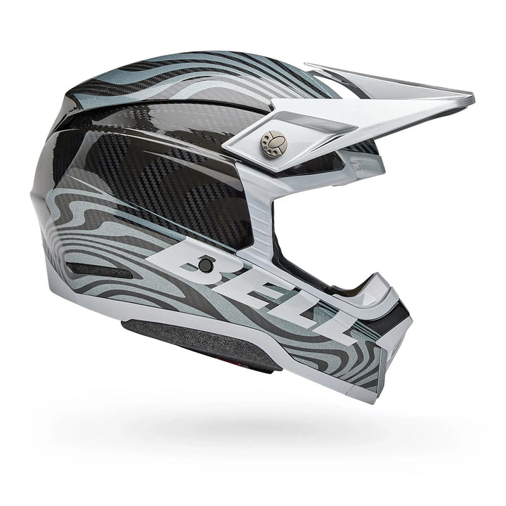 Bell Moto-10 Spherical Cortex Helmet Gloss Silver/Gray - Right Side View