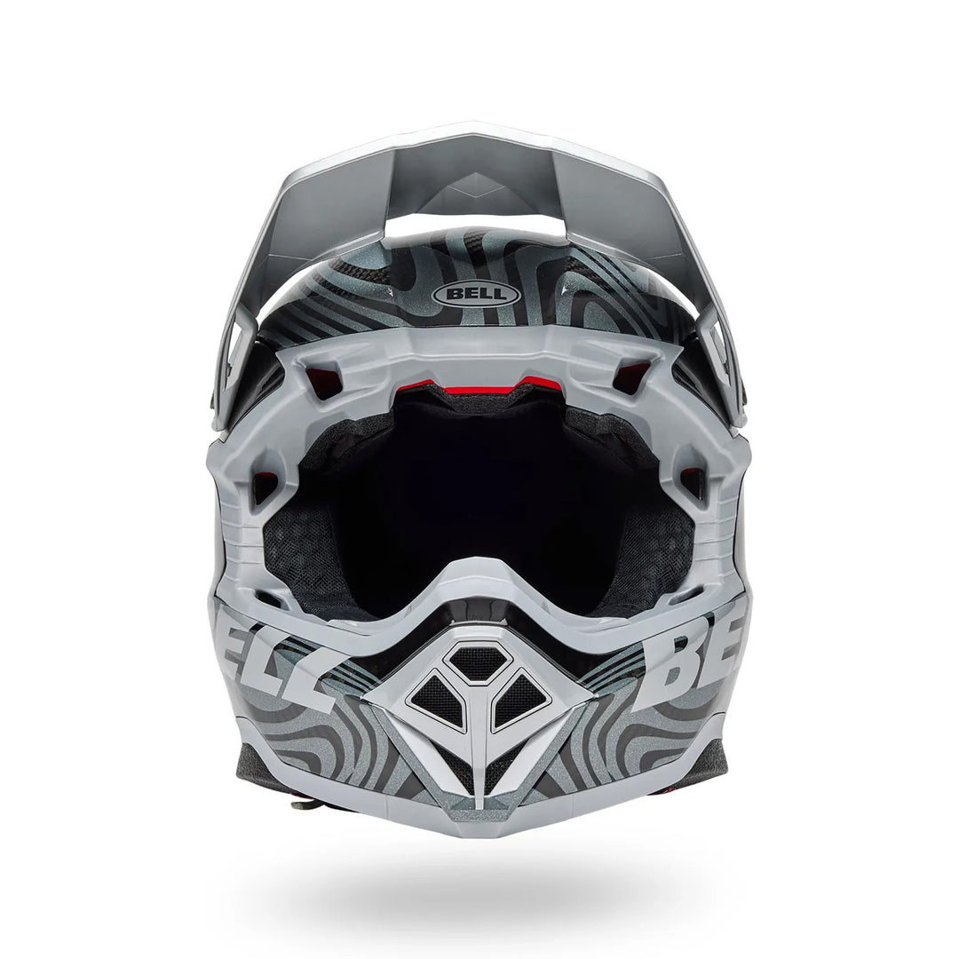 Bell Moto-10 Spherical Cortex Helmet Gloss Silver/Gray - Front View