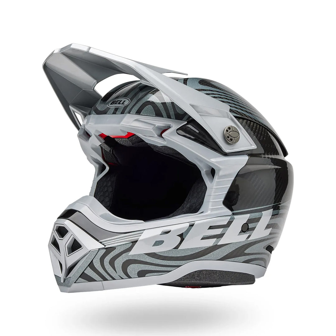 Bell Moto-10 Spherical Cortex Helmet Gloss Silver/Gray - Front Left Side View