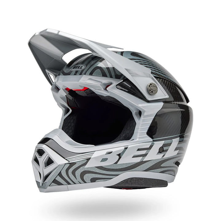 Bell Moto-10 Spherical Cortex Helmet Gloss Silver/Gray - Front Left Side View