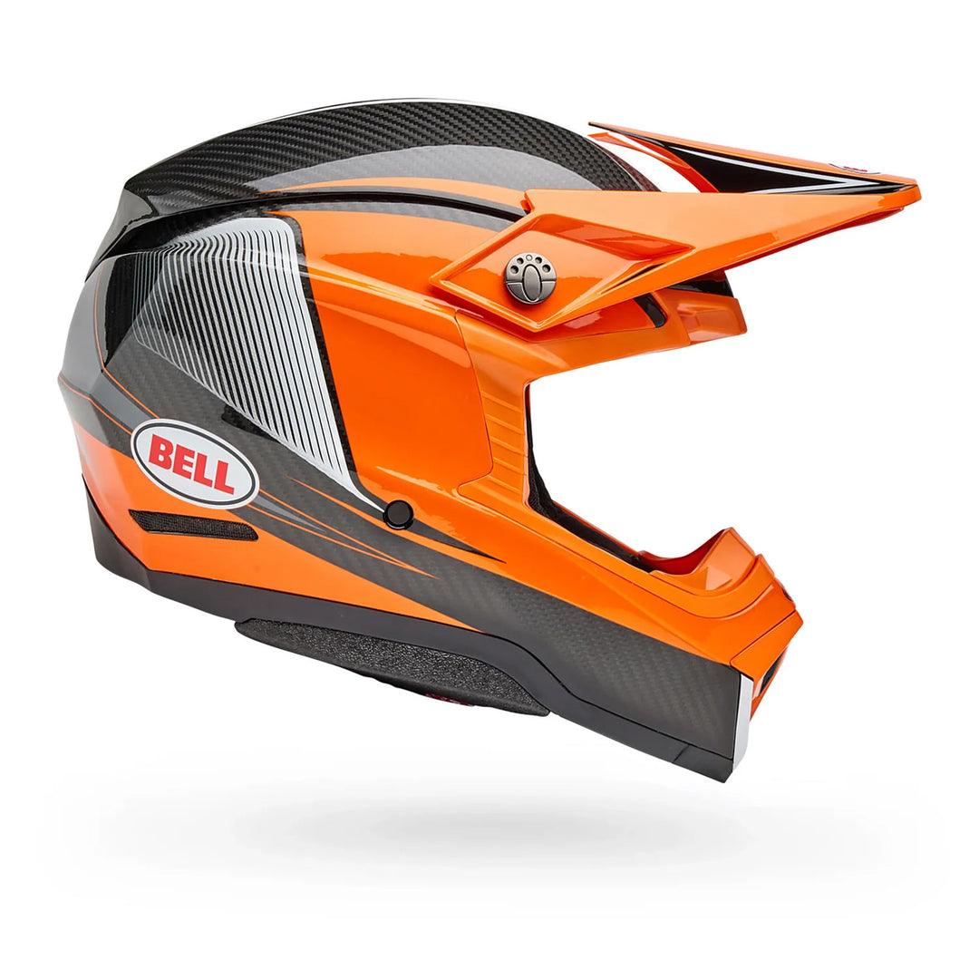 Bell Moto-10 Spherical Evade Helmet Gloss Orange/Black - Right Side View