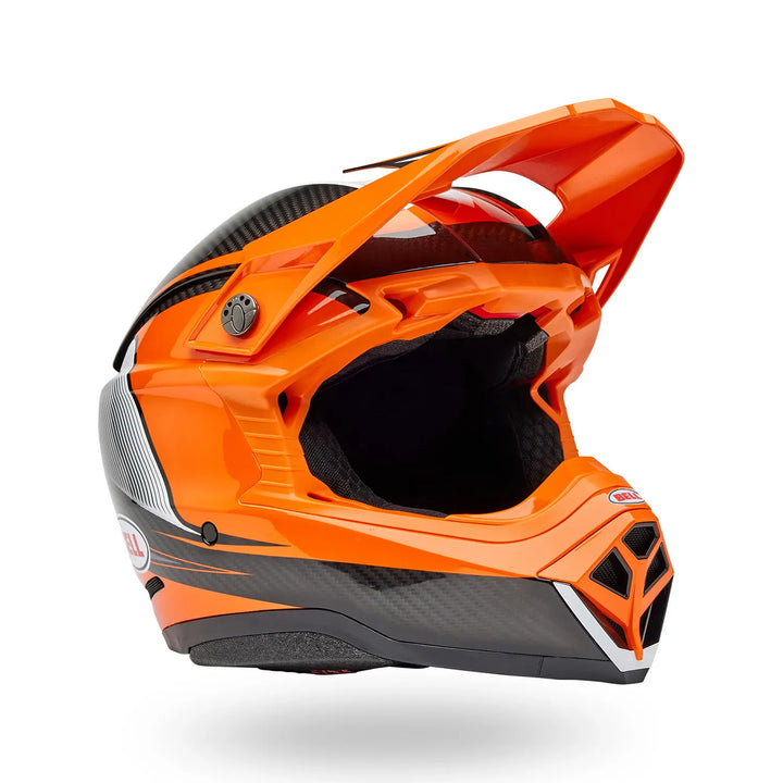 Bell Moto-10 Spherical Evade Helmet Gloss Orange/Black - Front Right Side View
