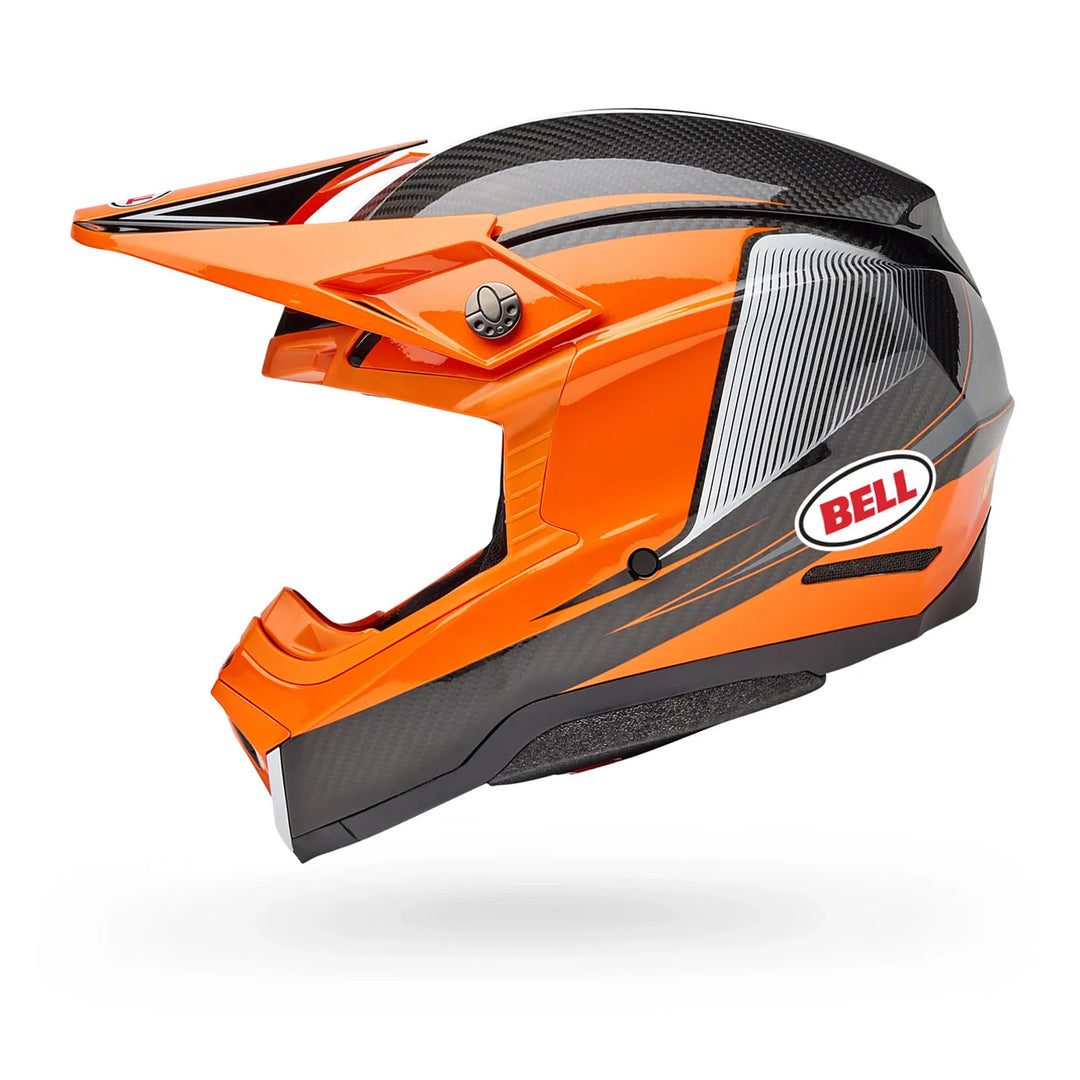 Bell Moto-10 Spherical Evade Helmet Gloss Orange/Black - Left Side View
