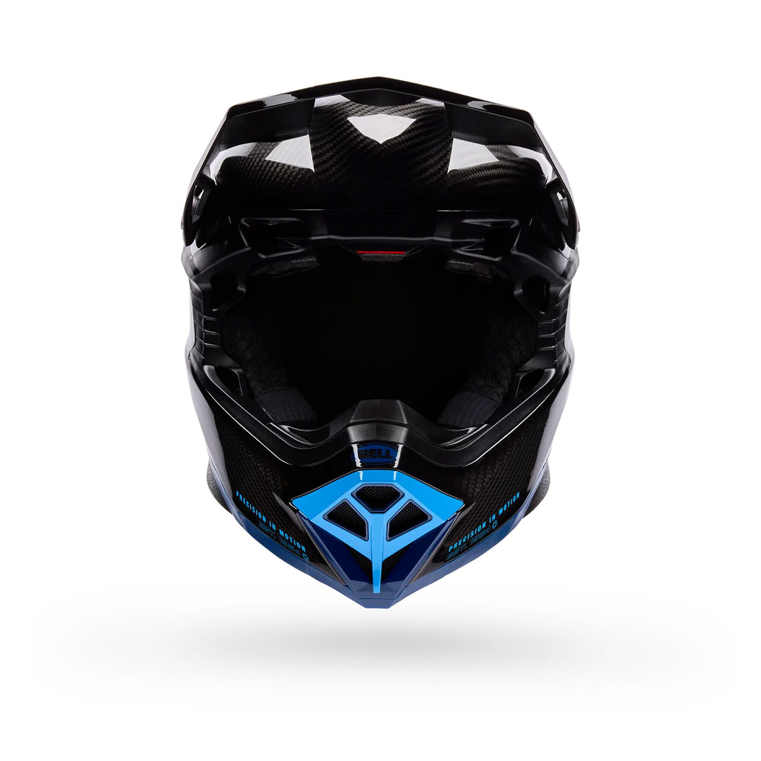Bell Moto-10 Spherical Strike Helmet Gloss Blue - Front View
