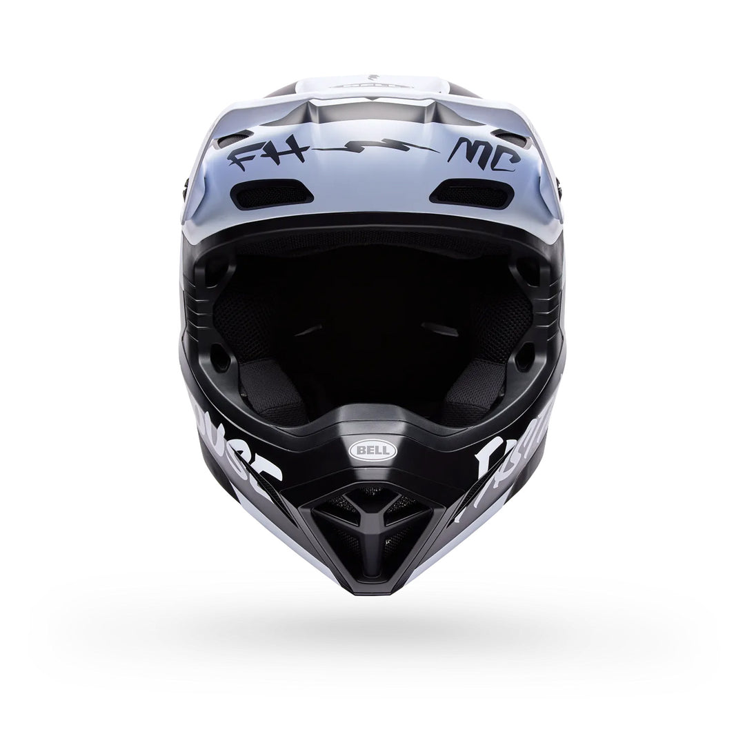 Bell MX-10 MIPS Fasthouse Helmet Black/White - Front View