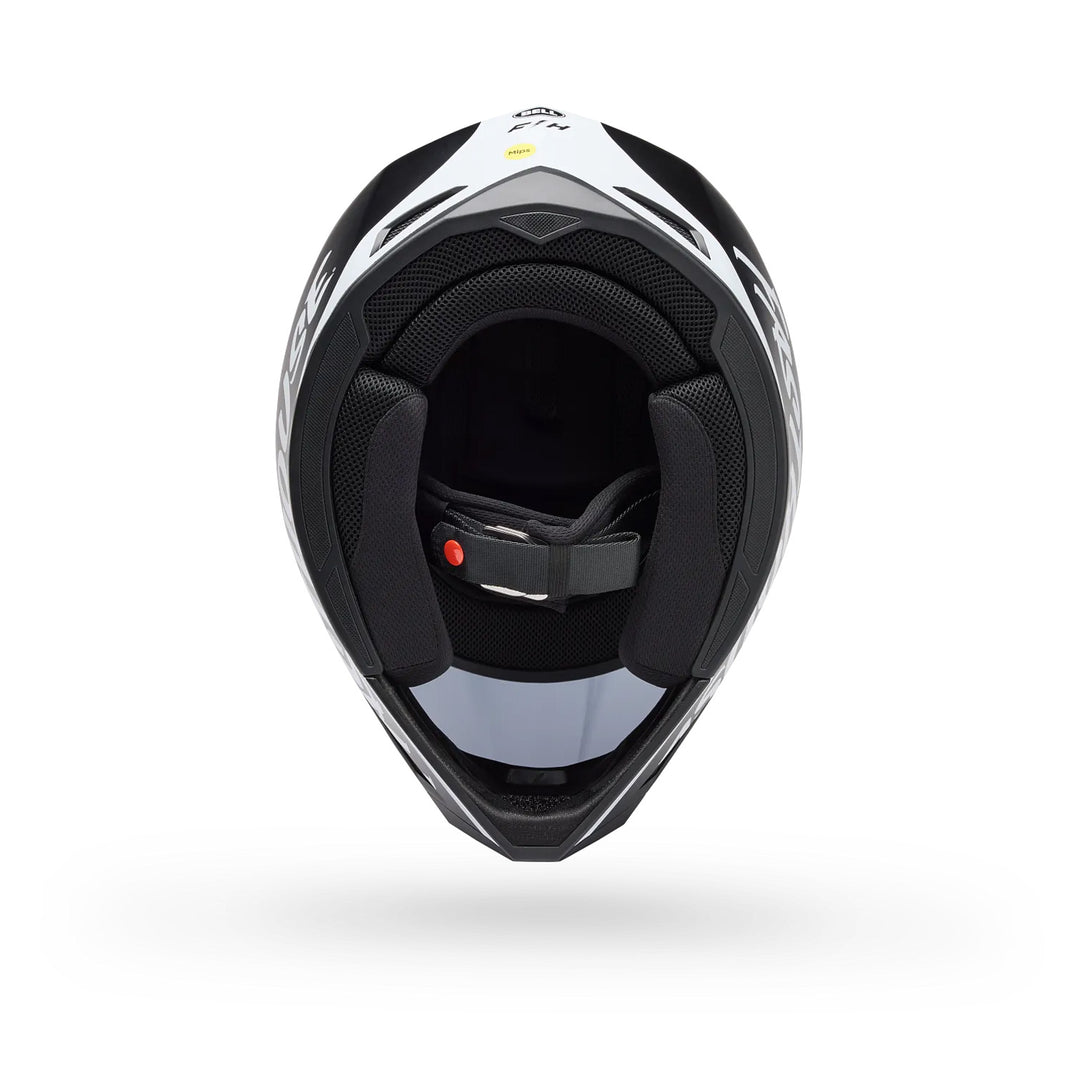 Bell MX-10 MIPS Fasthouse Helmet Black/White - Bottom Up View