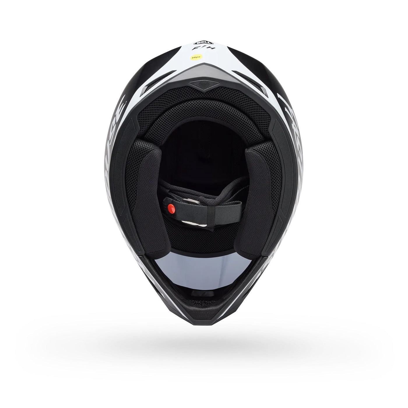 Bell MX-10 MIPS Fasthouse Helmet Black/White - Bottom Up View