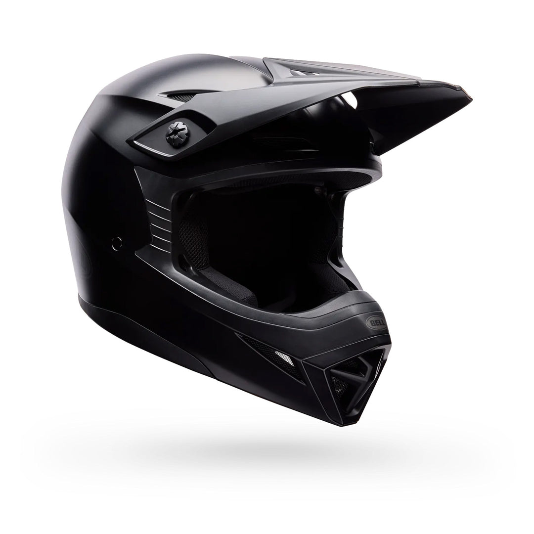 Bell MX-10 MIPS Solid Helmet Matte Black - Front Side View