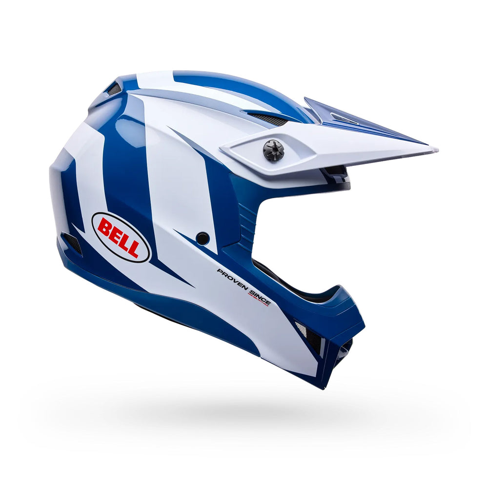 Bell MX-10 MIPS Talon Helmet Blue/White - Side View