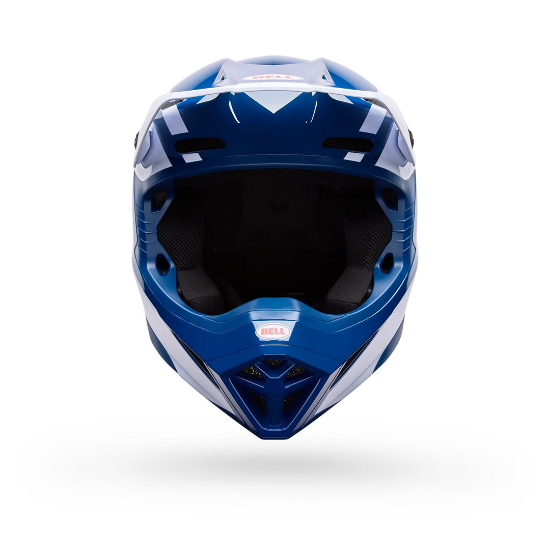 Bell MX-10 MIPS Talon Helmet Blue/White - Front View
