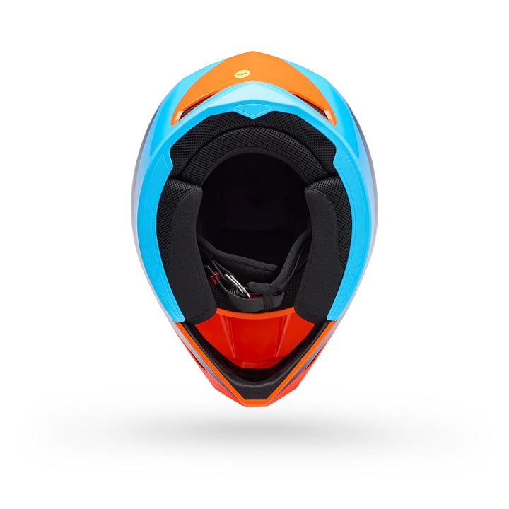 Bell MX-10 MIPS Wave Helmet Orange/Blue - Bottom Up View