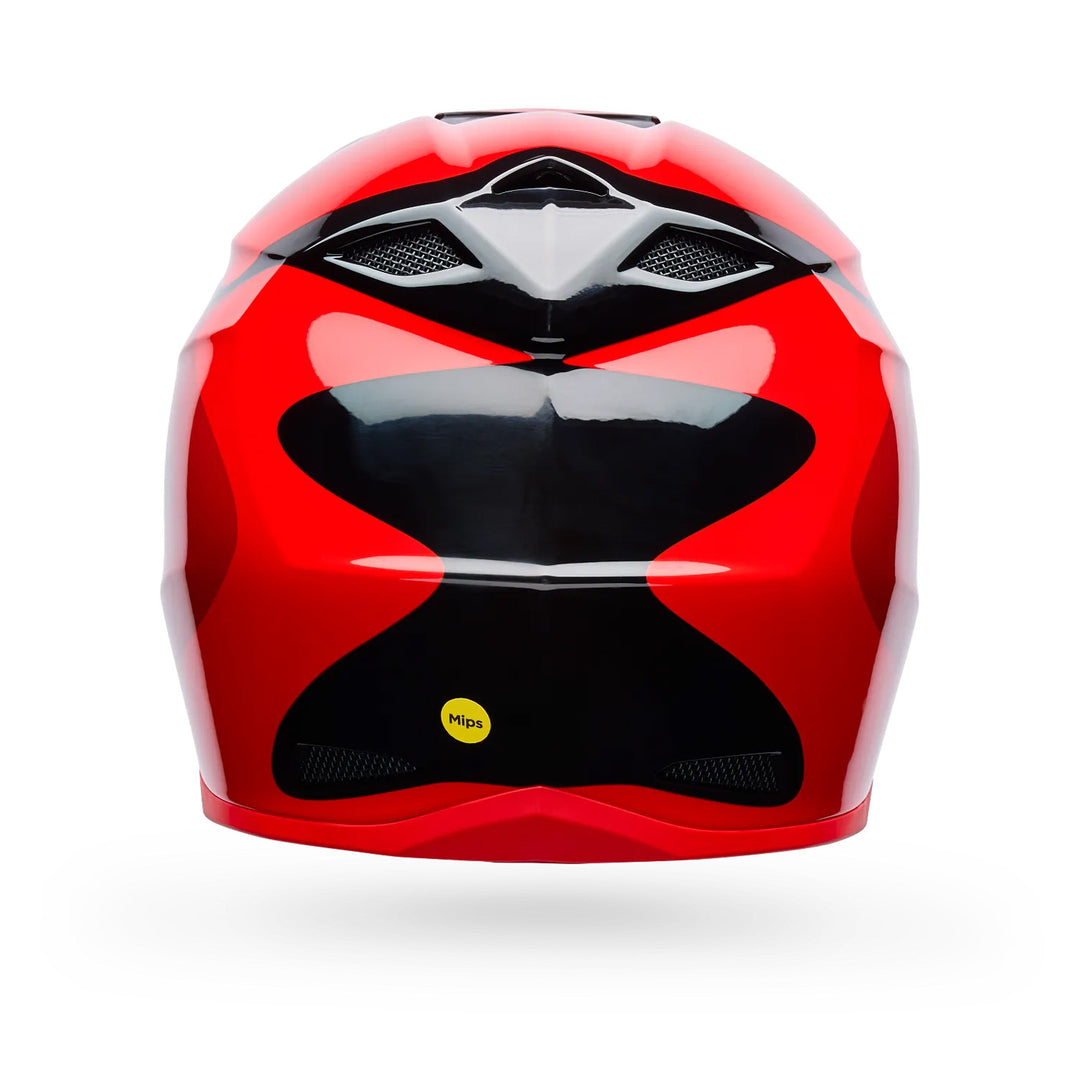 Bell MX-10 MIPS Wave Helmet Red/Black - Rear View