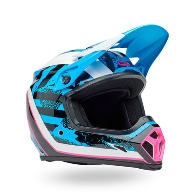 Bell MX-9 MIPS Breakdance Helmet Blue/Pink - Front Right Side View