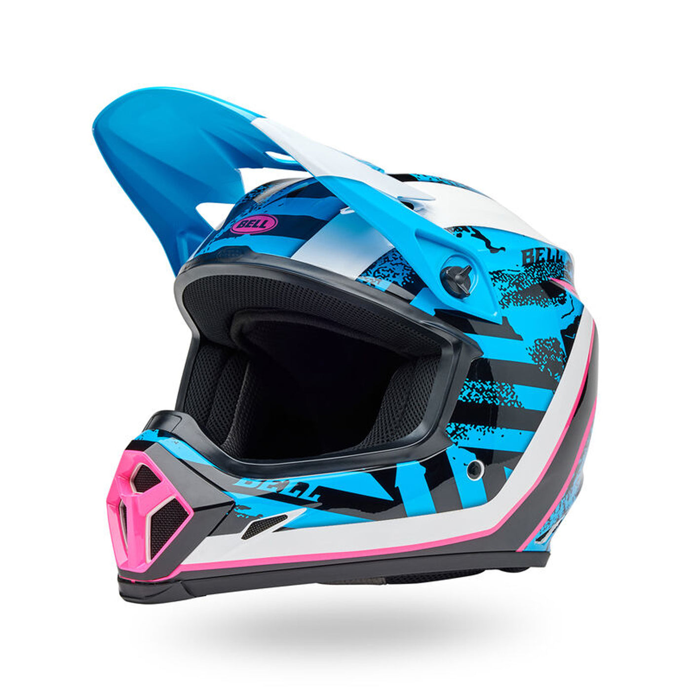 Bell MX-9 MIPS Breakdance Helmet Blue/Pink - Front Left Side View