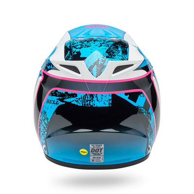 Bell MX-9 MIPS Breakdance Helmet Blue/Pink - Rear View