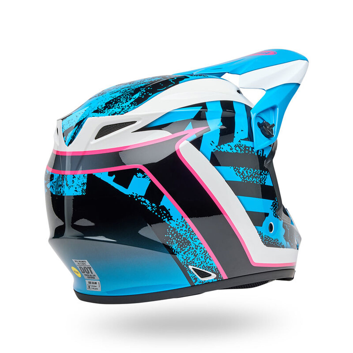 Bell MX-9 MIPS Breakdance Helmet Blue/Pink - Rear Right Side View