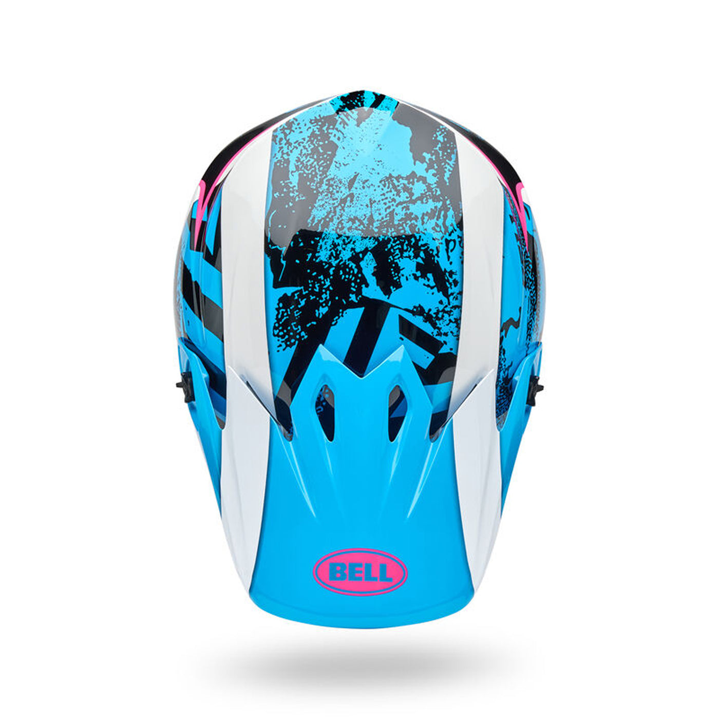 Bell MX-9 MIPS Breakdance Helmet Blue/Pink - Top Down View