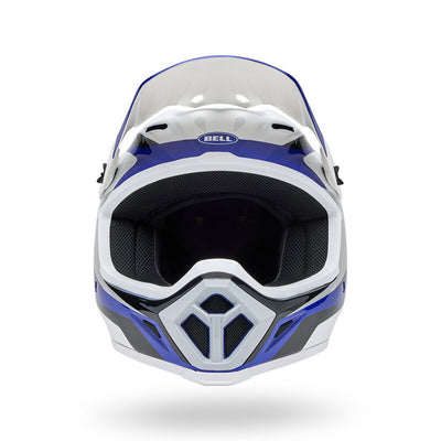 Bell MX-9 MIPS Rift Helmet Blue/White - Front View