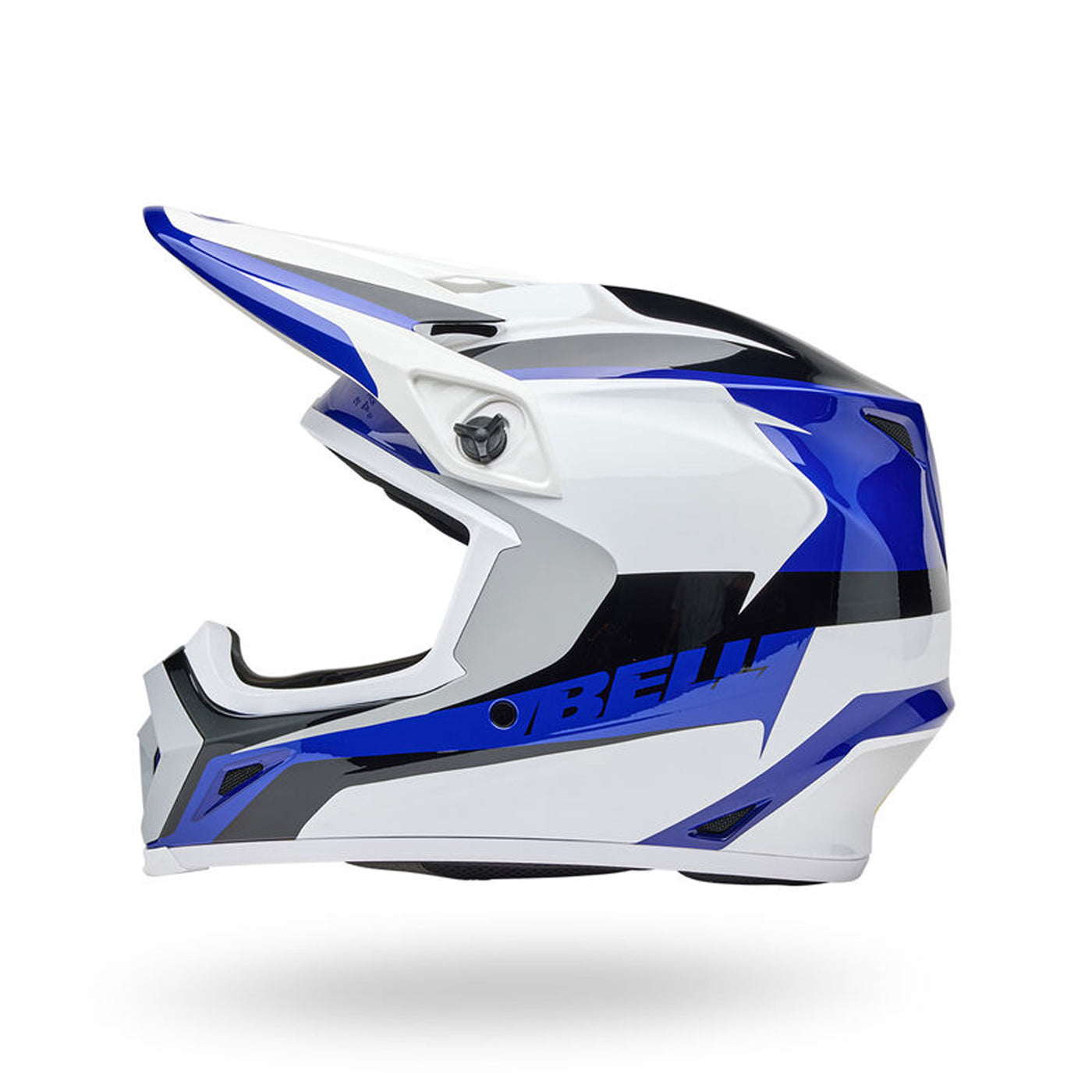 Bell MX-9 MIPS Rift Helmet Blue/White - Left Side View