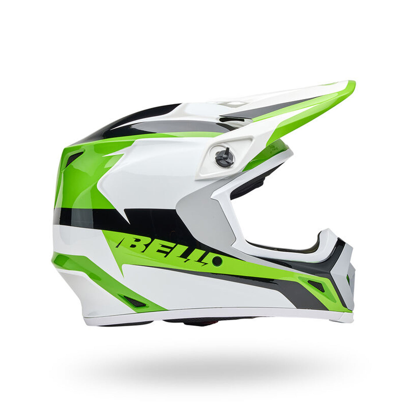 Bell MX-9 MIPS Rift Helmet Green/White - Right Side View