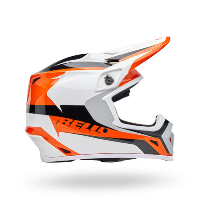 Bell MX-9 MIPS Rift Helmet Orange/White - Right Side View