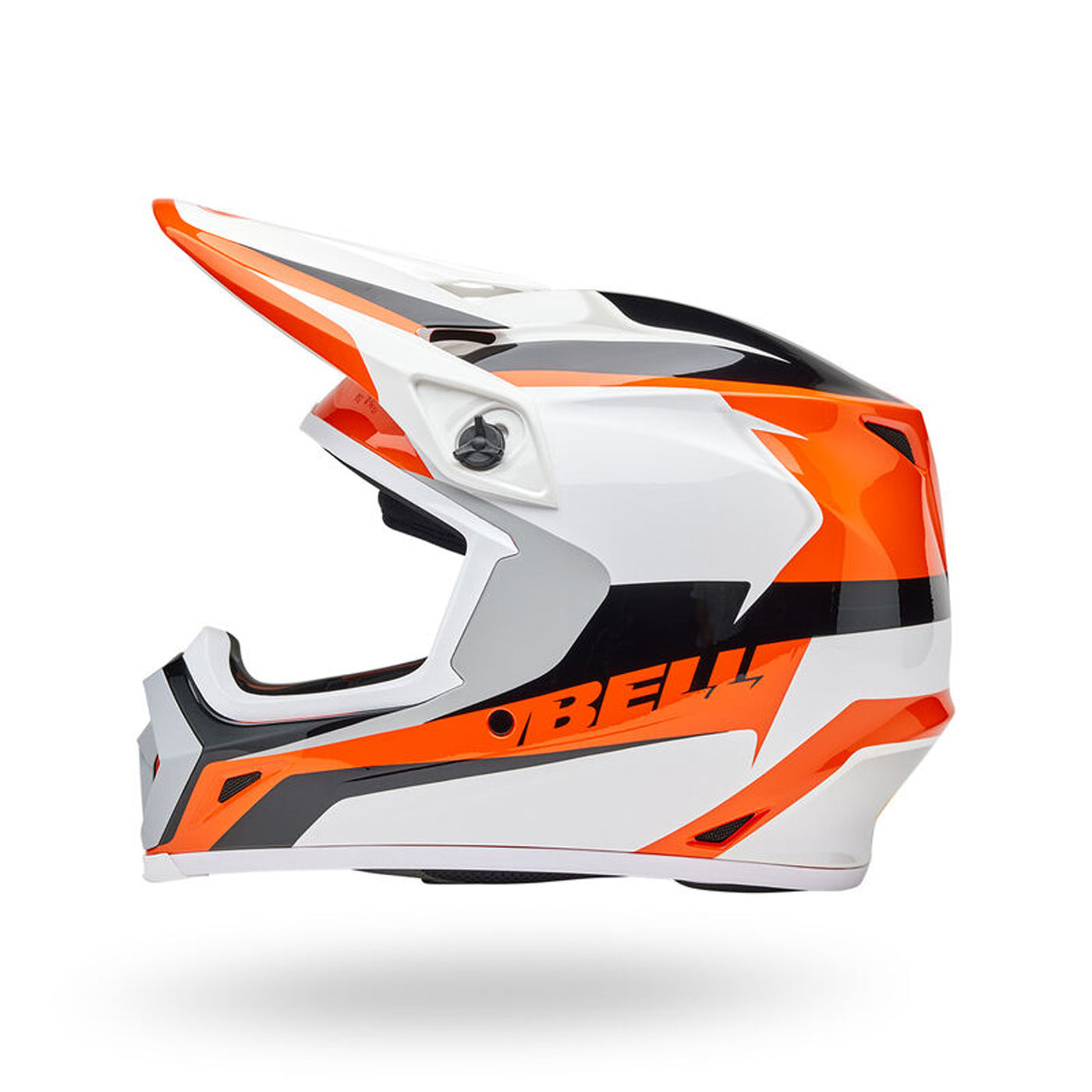 Bell MX-9 MIPS Rift Helmet Orange/White - Left Side View