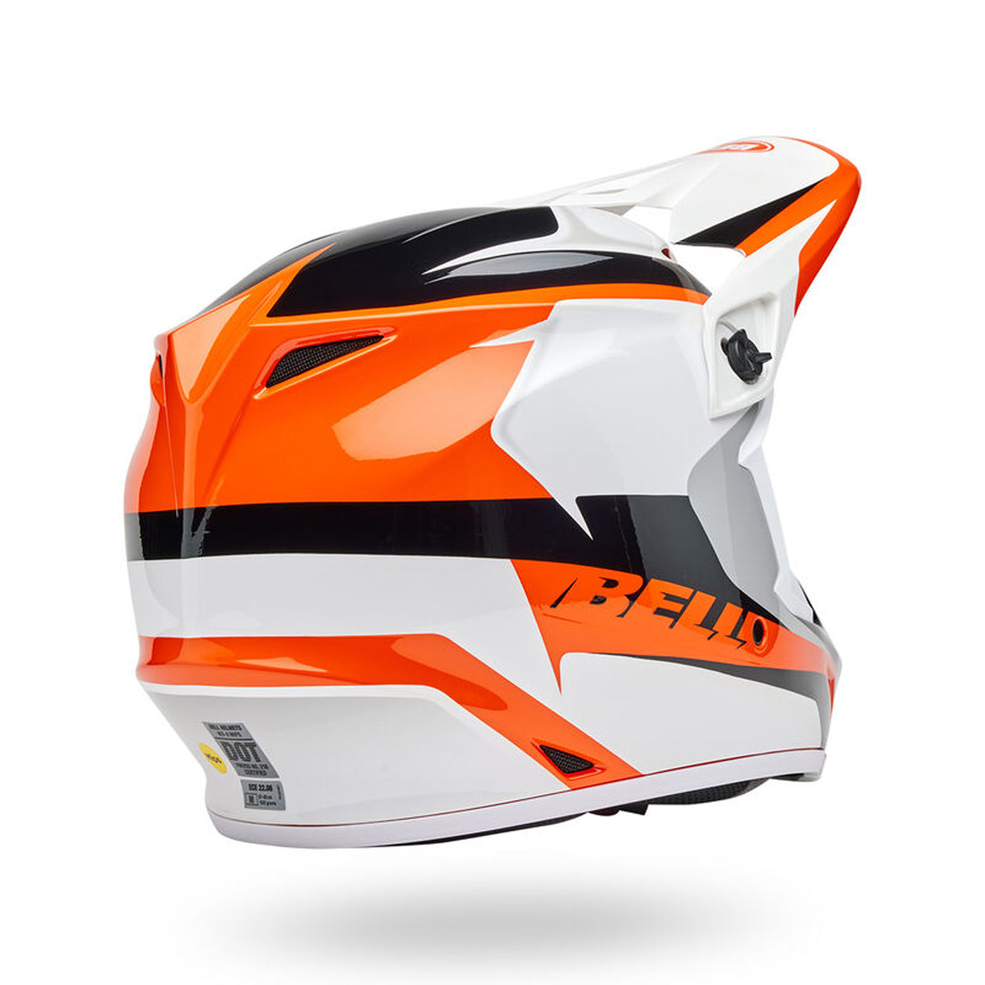 Bell MX-9 MIPS Rift Helmet Orange/White - Rear Right Side View