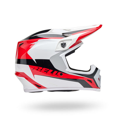 Bell MX-9 MIPS Rift Helmet Red/White - Right Side View