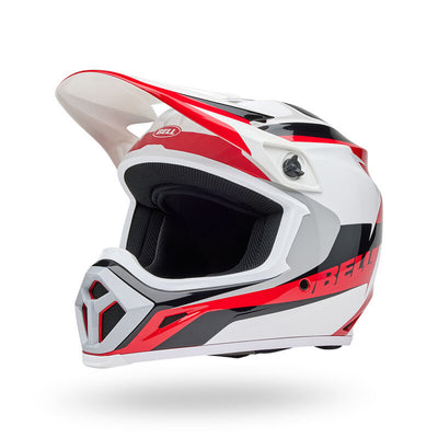 Bell MX-9 MIPS Rift Helmet Red/White - Front Left Side View