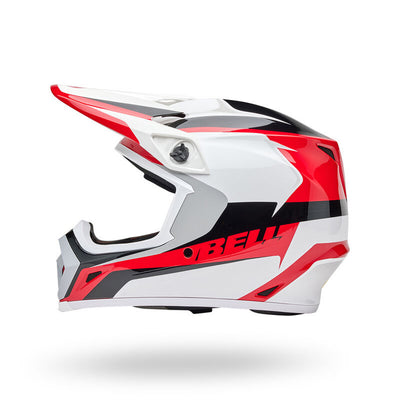 Bell MX-9 MIPS Rift Helmet Red/White - Left Side View