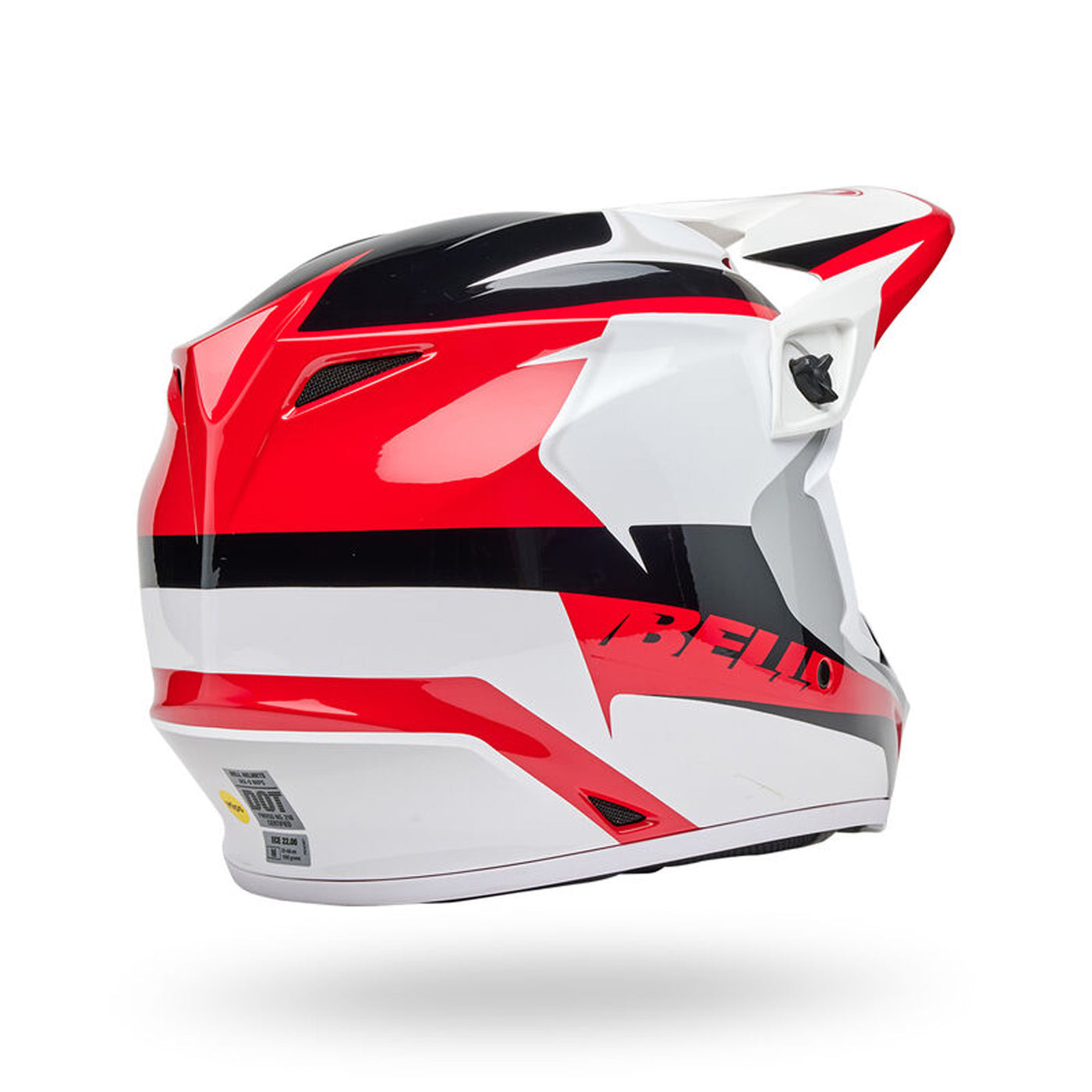 Bell MX-9 MIPS Rift Helmet Red/White - Rear Right Side View