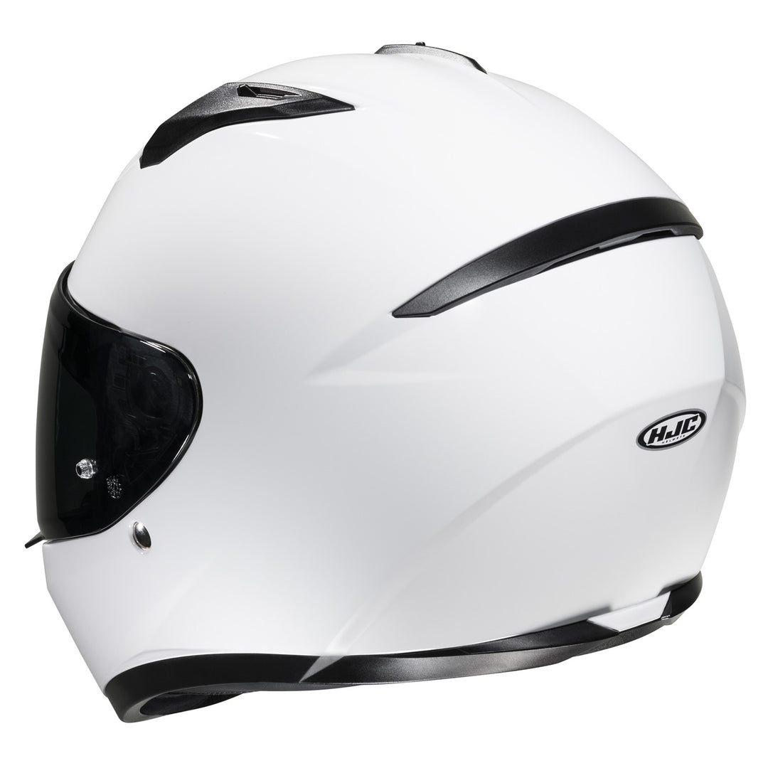HJC C10 Solid Youth Helmet White - Rear Side View