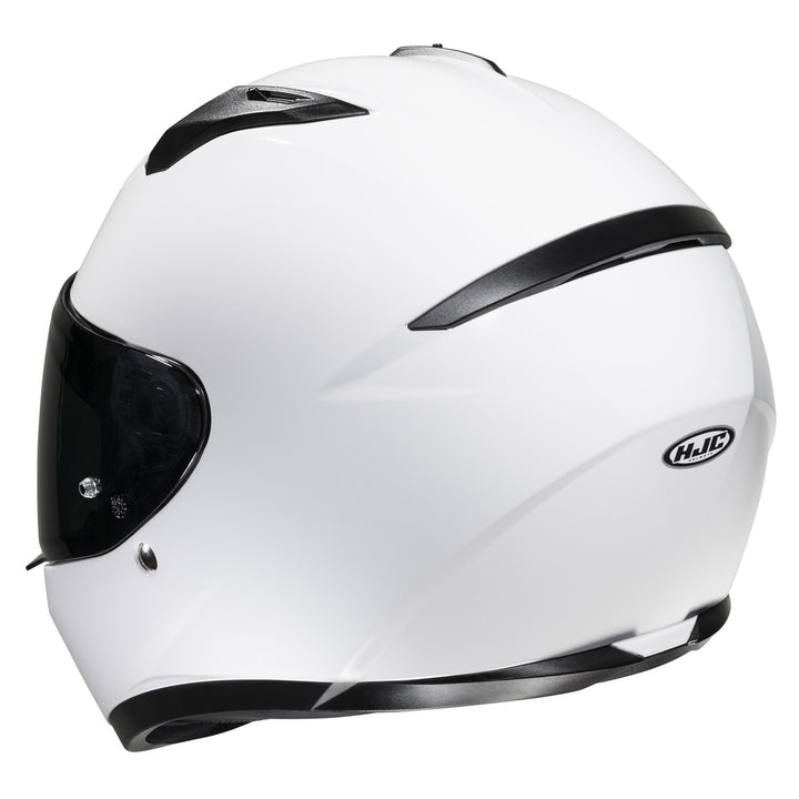 HJC C10 Solid Youth Helmet White - Rear Side View