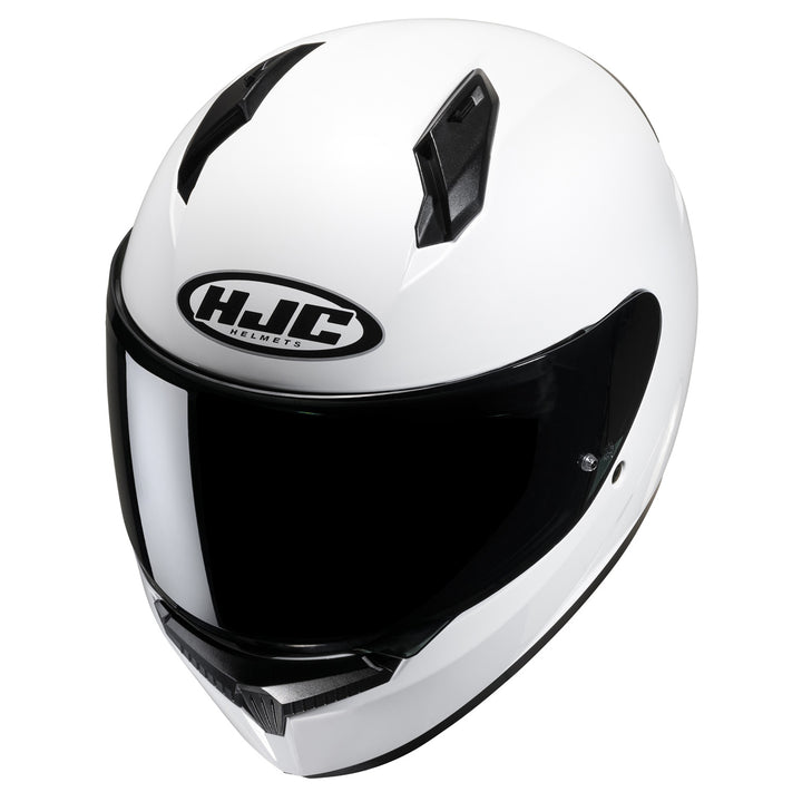 HJC C10 Solid Youth Helmet White - Top Side View