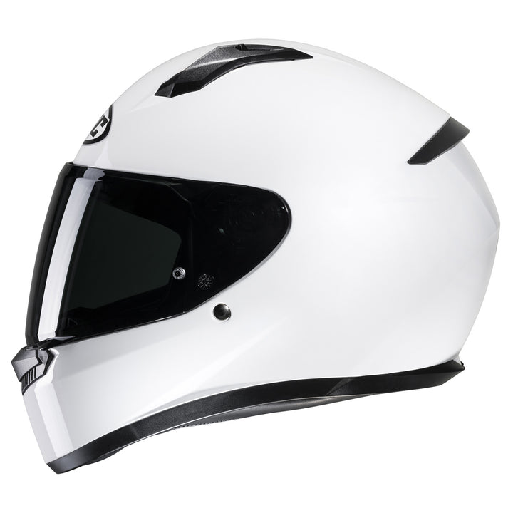 HJC C10 Solid Youth Helmet White - Side View