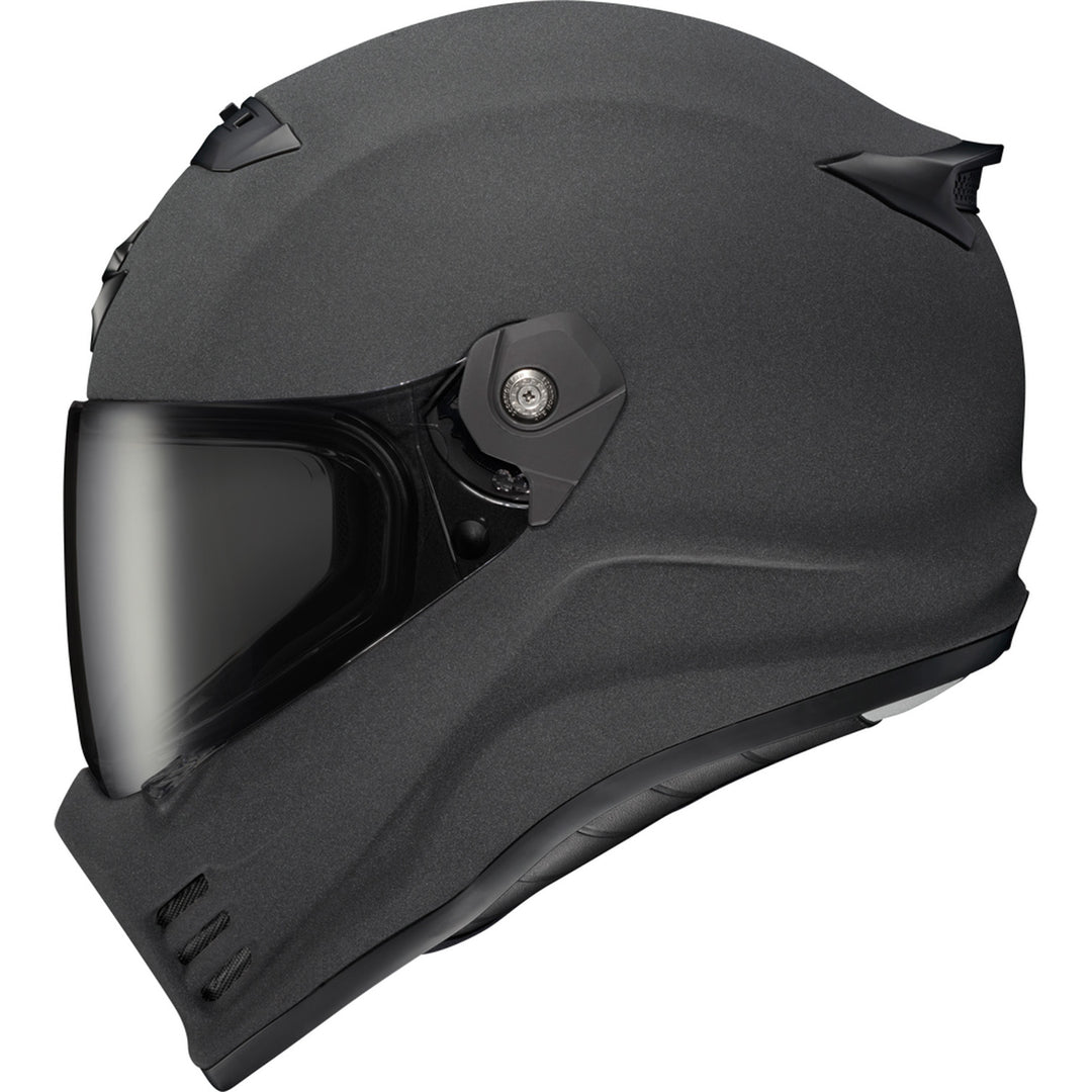 SCORPION EXO Covert FX Full Face Helmet Graphite - Side View with Dark Smoke Faceshield