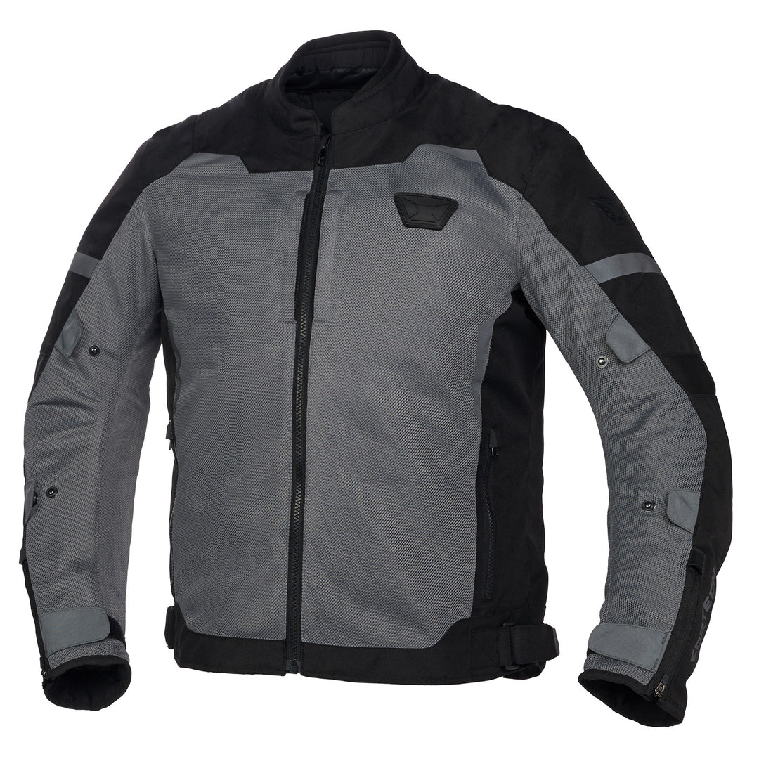 Cortech Aero-Flo 2.0 Jacket Black/Grey - Front View
