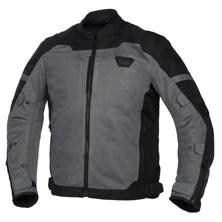 Cortech Aero-Flo 2.0 Jacket Black/Grey - Front View