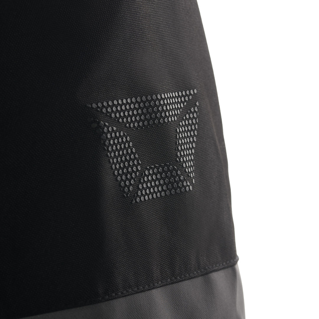 Cortech Aero-Flo 2.0 Jacket Black/Grey - Close-up of Logo Detail on Sleeve